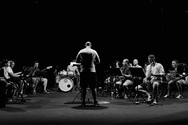 Lázasan gyakorol a Szabadkai Big Band / forrás: Szabadkai Big Band Facebook-oldala