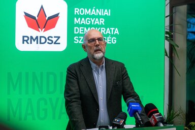 Kelemen Hunor sajtótájékoztatója Kolozsváron (Fotó: MTI)