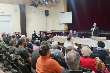 A könyvbemutató Tomik Nimród történész moderálta (Turi Orsolya felvétele)