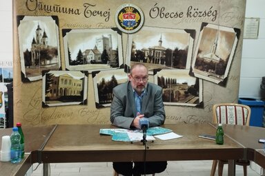 Ferenc Edvin, Óbecse község Idegenforgalmi Szervezetének megbízott igazgatója ismertette a részletes programot (Kancsár Izabella felvétele)