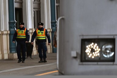 A 25. magyar rendőri kontingens indul Szerbiába (Fotó: MTI)