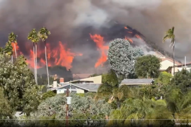 A tűz a szélvihar miatt rohamosan terjed (Képernyőfelvétel/X)