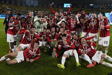 A Milan nyolcadszor hódította el a győztesnek járó trófeát (Fotó: Beta/AP)
