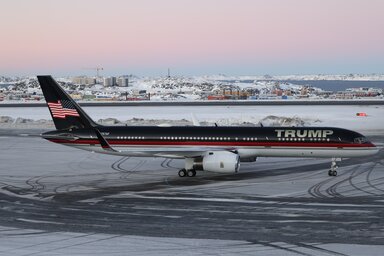 Az ifjabb Donald Trump-gép landolt Grönland fővárosában, Nuukban (Scanpix via AP/Beta)