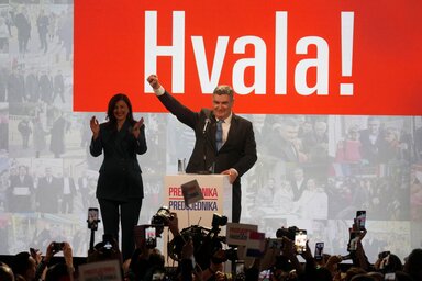 Milanović az elnökválasztás első fordulójában a voksok 49,09 százalékát gyűjtötte be (Fotó: Beta/AP)