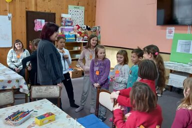 A gyerekek közös reggeli imával kezdték a napot (Fotó:Caritas)