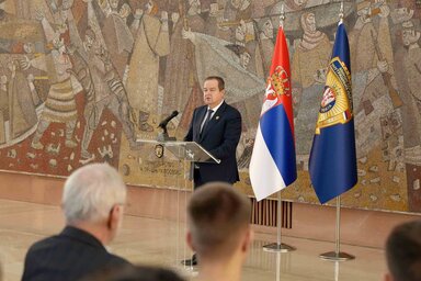 A belgrádi jogi kar hallgatói cáfolták Ivica Dačić belügyminiszter állításait, amelyek szerint nem voltak hajlandók együttműködni a rendőrséggel (Fotó: Beta)