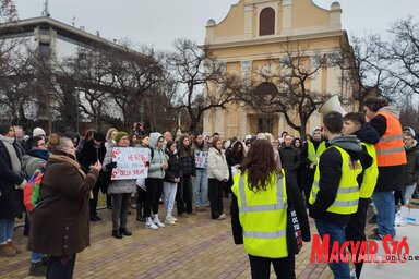 A tiltakozás a város központjában kezdődött (Fotó: Kancsár Izabella felvétele)