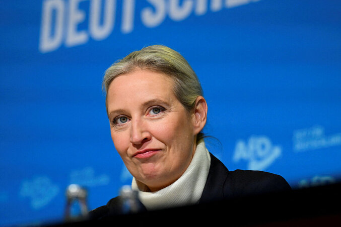 Alice Weidel, az AfD társelnöke és kancellárjelöltje szerint a választók CDU/CSU-AfD koalíciót szeretnének a választás után (TAZ) Alice Weidel, az AfD társelnöke és kancellárjelöltje szerint a választók CDU/CSU-AfD koalíciót szeretnének a választás után (TAZ)