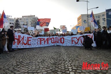 Háromórás zárlat alatt a péterváradi híd (Diósi Árpád felvétele)
