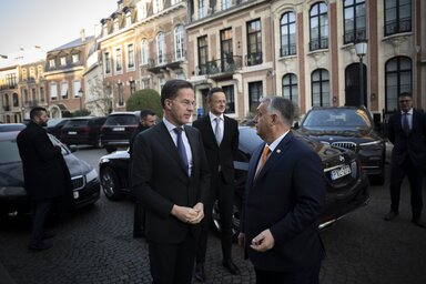 Mark Rutte és Orbán Viktor (Fotó: MTI/Miniszterelnöki Sajtóiroda)