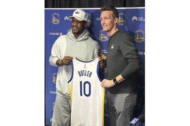 Jimmy Butlert már be is mutatták a Golden State-nél (Fotó: Beta/AP)