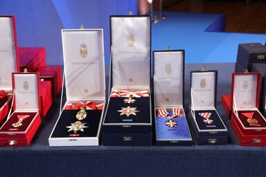 Kitüntetéseket adtak át az államiság napja alkalmából (Fotó: Beta)