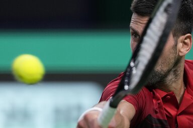 Az olasz Matteo Berettini első alkalommal győzedelmeskedett Đoković felett (Fotó: Beta/AP)