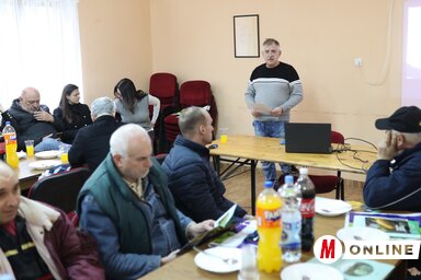 Király Zoltán a tervekről beszélt a Gazdakör tagságának (Lakatos János felvétele)