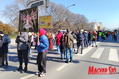 Az újvidéki, tiltakozó egyetemisták továbbra is Dejan Madić lemondását követelik (Fotó: Tóth D. Lívia felvétele)
