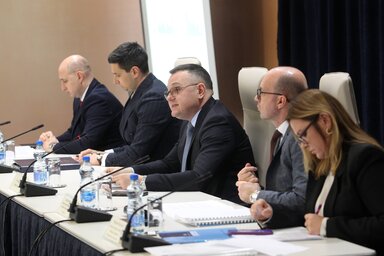 A Szerb Nemzeti Bank kormányzóhelyetteseinek sajtótájékoztatója (Fotó: Beta)