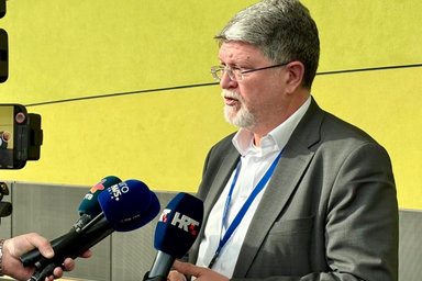 Tonino Picula nyilatkozik az EP külügyi bizottsági ülését követően (Fotó: Instagram)