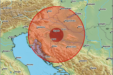 Károkról nem érkeztek jelentések, Sziszek városának egy része azonban áram nélkül maradt (Fotó: EMSC/X)