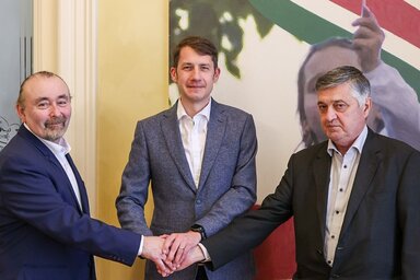 Rusz Milán, dr. Pásztor Bálint és Alexov Lyubomir (Fotó: Facebook/Dr. Pásztor Bálint)