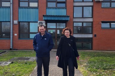 Góli Csilla és Sugár György megtekintették az 1-es vízgyárat (Góli Csilla Facebook oldala)