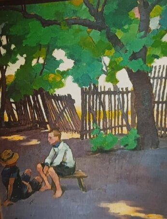 Pechán József: Árnyékos udvar, 1912 körül Pechán József: Árnyékos udvar, 1912 körül