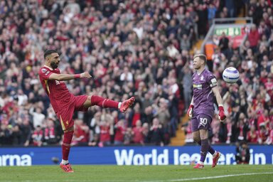 Hiába vezetett, Szalahhal nem számolt eléggé a Southampton (Fotó: Beta/AP)