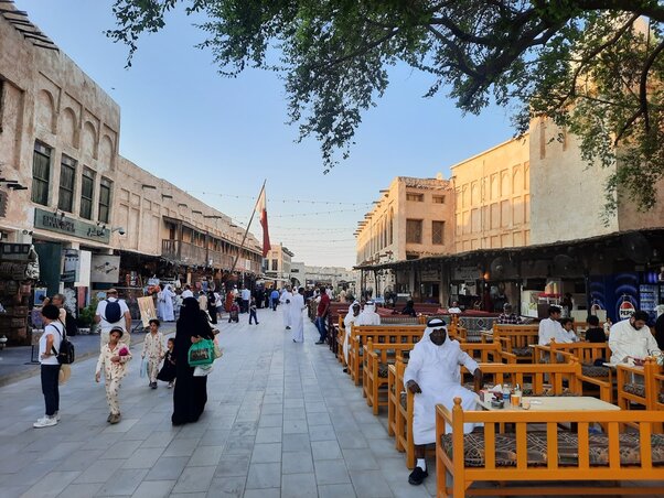 A Souq Waqif bazár egy utcája A Souq Waqif bazár egy utcája