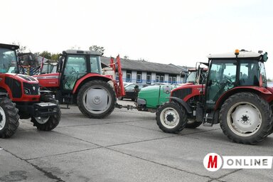 A napokban az ország több pontjáról nagy számban szállították a traktorokat a fővárosba (Fotó: Ótos András felvétele/Illusztráció)