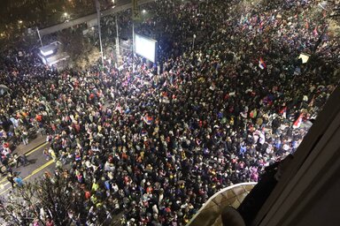 Egyes becslések szerint több százezren gyűltek össze (Fotó: Beta/AP)