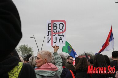 Felvétel a belgrádi tüntetésről (Fotó: Diósi Árpád)