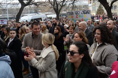 Felvétel egy korábbi tüntetésről (Fotó: archívum)