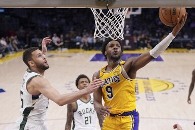 Bronny James lassan levetkőzheti a csapatkabala szerepét (Fotó: Beta/AP)