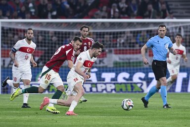A törökök három perc alatt eldöntötték a második meccset (Fotó: MTI)