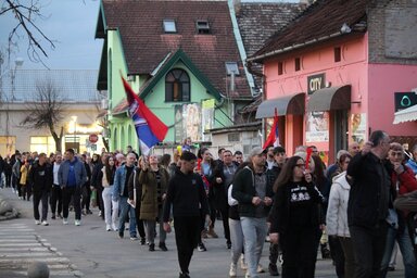 A tiltakozó séta résztvevői (Kiss Zoltán)