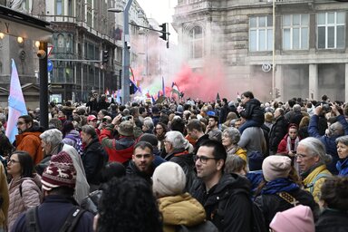 Több ezren tüntettek (Fotó: Beta)