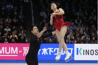 Miura Riku és Kihara Rjuicsi a szabadprogramban (Fotó: Beta/AP)