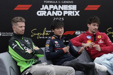 A Japán Nagydíj előkészületei egyelőre zavartalanul zajlnaka, az eső azonban felkavarhatja az állóvizet (Fotó: Beta/AP)