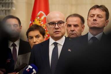 Vučević a megbeszélést követően közölte, hogy a párt szervezetei ma-holnap döntenek az új kormányfő személyéről, a döntést az államfő a hétvégén teszi közzé (Fotó: Tanjug)