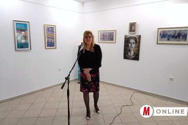 Andrásiné Pocsalyi Julianna a magyarkanizsai megnyitón (Fotó: Bajić Jenei Klementina felvétele)