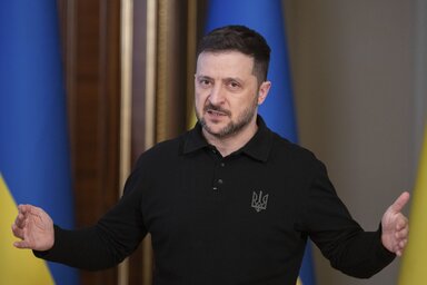 Volodimir Zelenszkij szerint Kína a fegyvergyártásban is segítséget nyújt Oroszországnak (Fotó: Beta/AP)