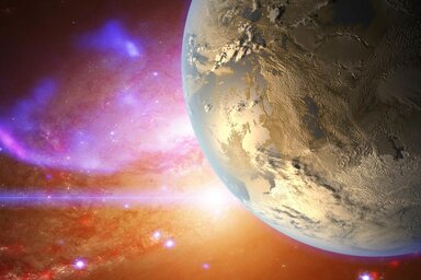 A Földtől mintegy 124 fényévre lévő K2-18b exobolygó azért érdekes, mert légkörében olyan molekulákat észleltek, amelyeket a Földön csak élő szervezetek termelnek (Fotó: discovery.com)