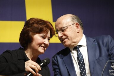 Galic Zita Thierry Weizman klubelnökkel az ünnepségen
