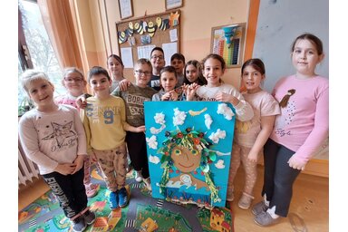 A Petőfi Sándor Ált. Isk. 3.b osztályának alkotása az első helyezést érdemelte ki (Fotó: Gulyás Bognár Renáta)