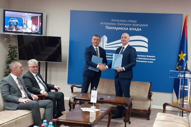 Goran Savić és Nenad Ivanišević a megállapodás aláírását követően (Fotó: Dancsó Áron)