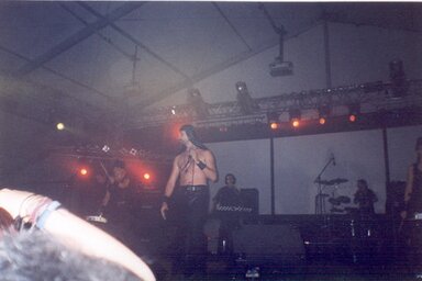 A Laibach a Sziget Fesztiválon, valamikor a 2000-es évek elején (Horváth Zsolt)