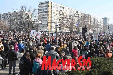 Archív felvételünk az egyetemisták által szervezett egyik tüntetésről