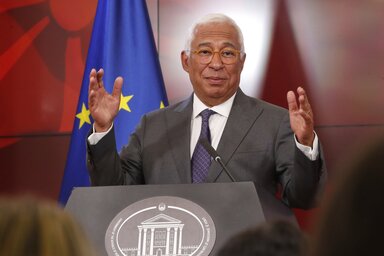 António Costa tegnap észak-macedóniai állomásán