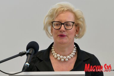 Gerencsér Judit, a Magyar Könyvtárosok Egyesületének elnöke (Gergely József felvétele)