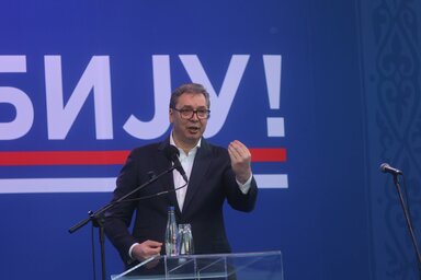 Aleksandar Vučić államfő felszólalása a Nem adjuk Szerbiát! elnevezésű nagygyűlésen (Beta)